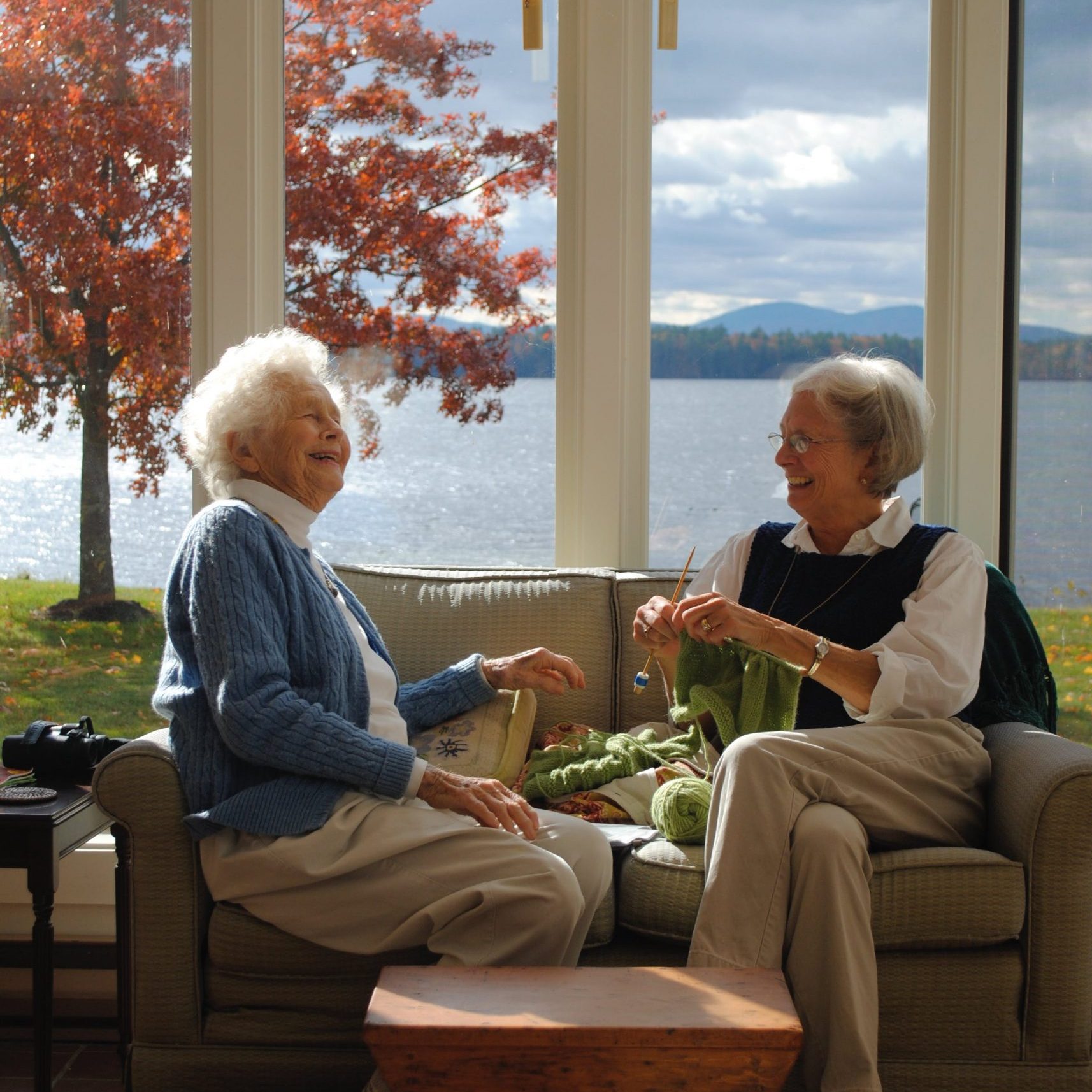 Senior women in smaller home